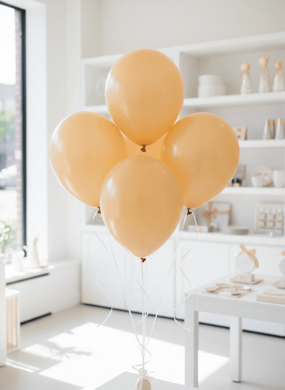 Amber Peach Latex Balloons 11 Inch - Premium Party Balloons Set of 5