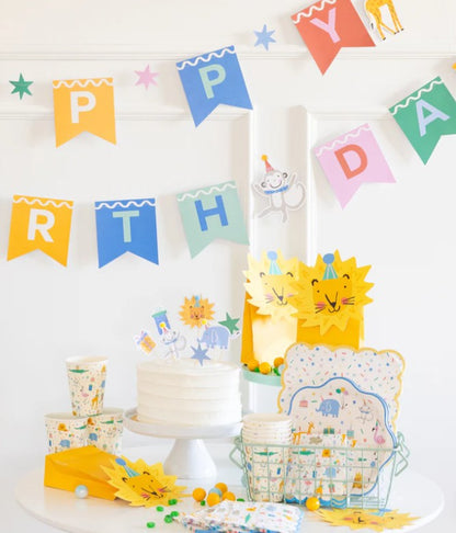 Animal Party Happy Birthday Banner