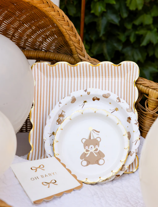 Teddy Bear Baby Dessert Plate