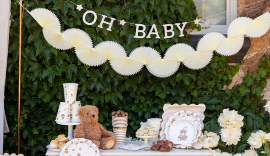 Oh Baby Felt and Gold Banner Set