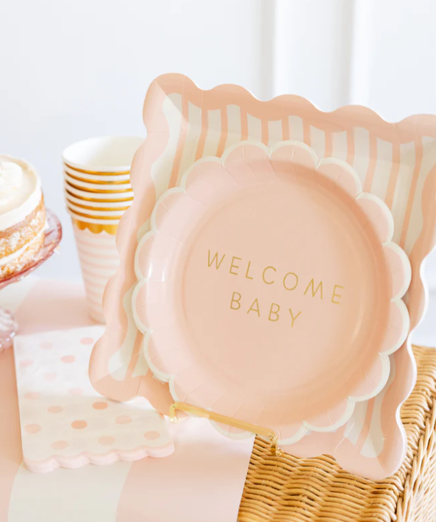 Baby Pink Polka Dot Dinner Napkin