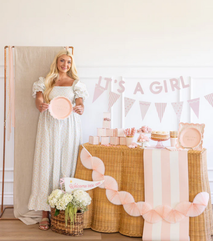 Welcome Baby Pink Plate