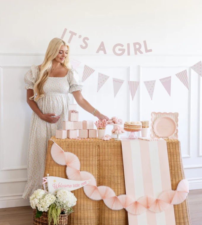 Welcome Baby Pink Plate