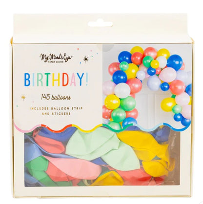 Bright Birthday Balloon Garland Set