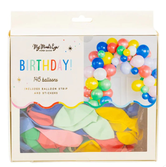 Bright Birthday Balloon Garland Set