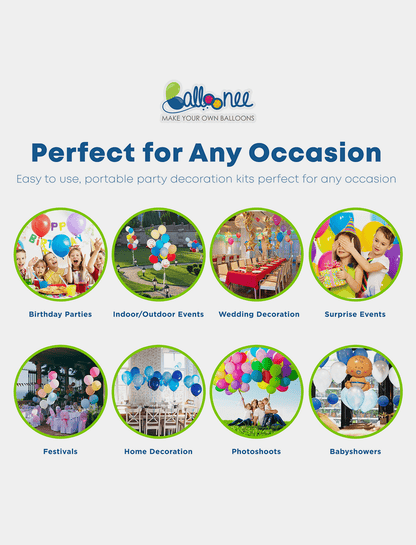 Balloonee Mega Disposable Helium Tank Party Kit