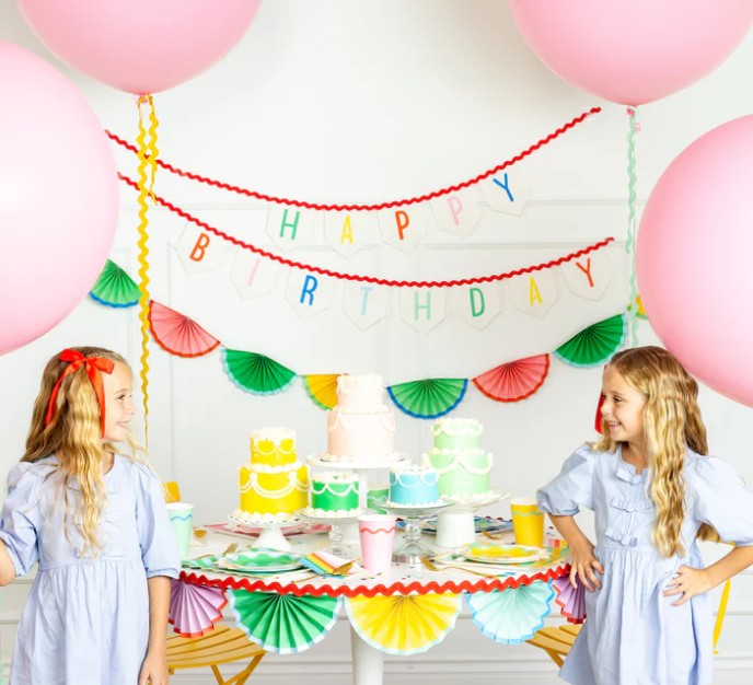 Bright Birthday Bunting Banner
