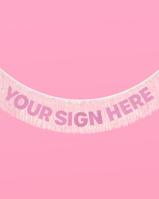 Iridescent Fringe - iridescent foil banner