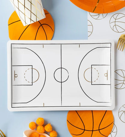 Basketball Court Shaped Paper Plate