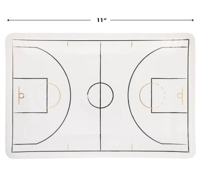 Basketball Court Shaped Paper Plate