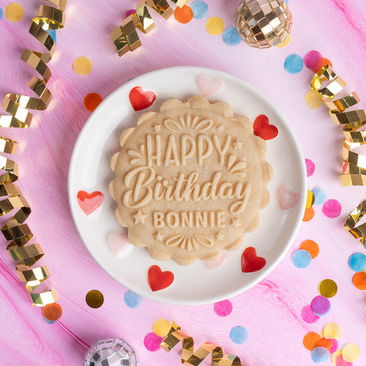 Embossed Birthday Cookie Stamp - Party Time
