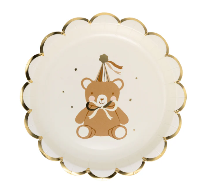Teddy Bear Baby Dessert Plate