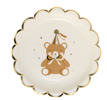 Teddy Bear Baby Dessert Plate