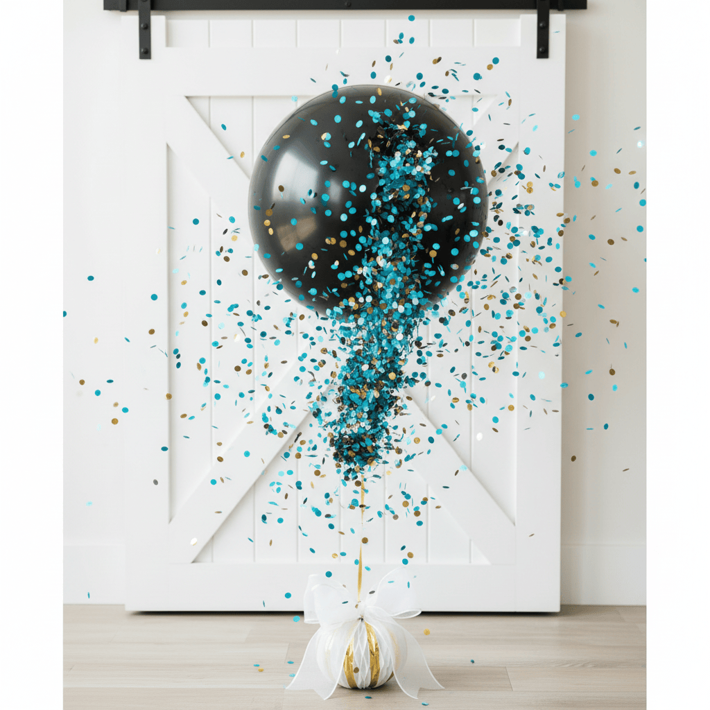 Gender Reveal Confetti Balloon Kit - 36 Inch Giant