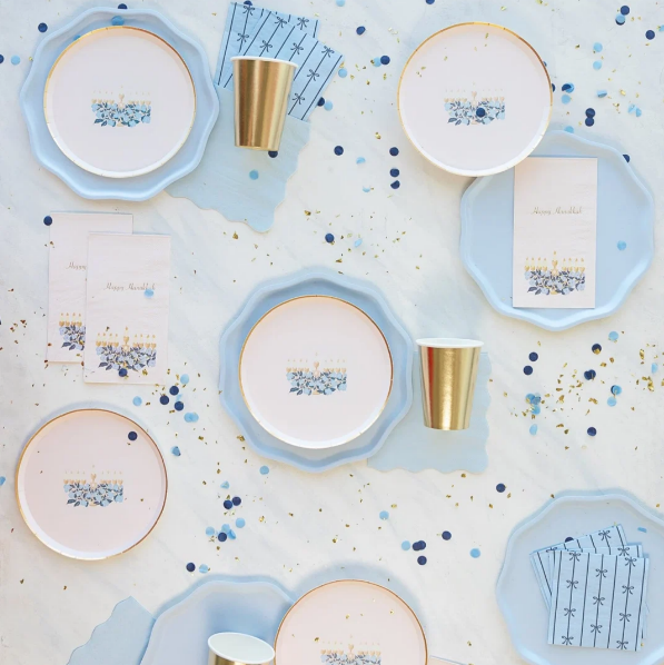 Sky Blue Signature Bow Small Napkins