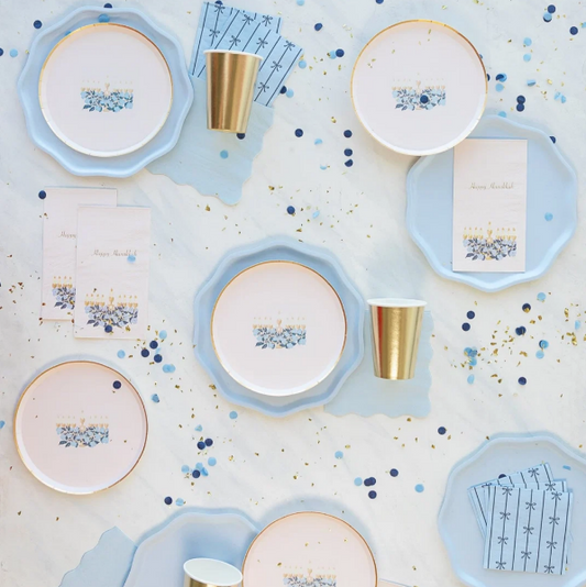 Sky Blue Signature Bow Small Napkins