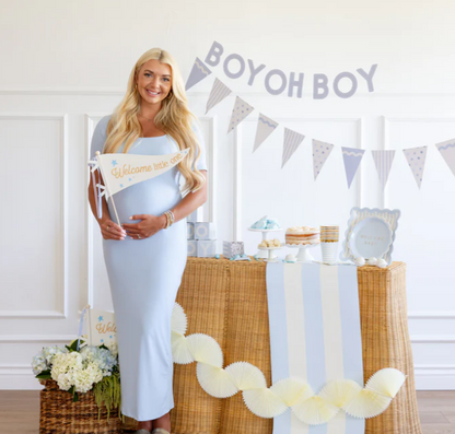 Welcome Little One Blue Pennant
