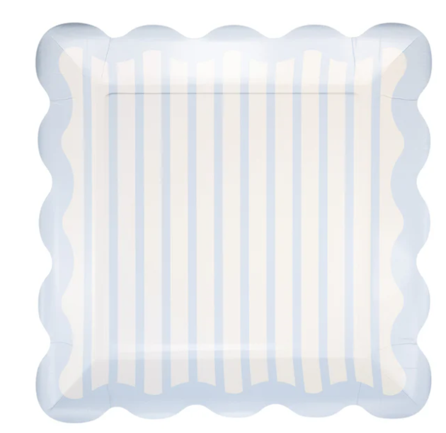 Blue Striped 10" Plate