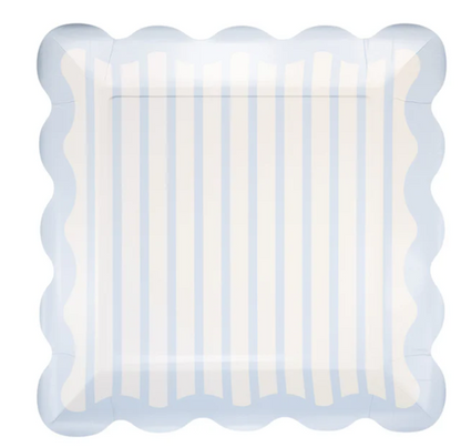 Blue Striped 10" Plate