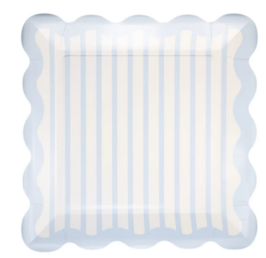 Blue Striped 10" Plate