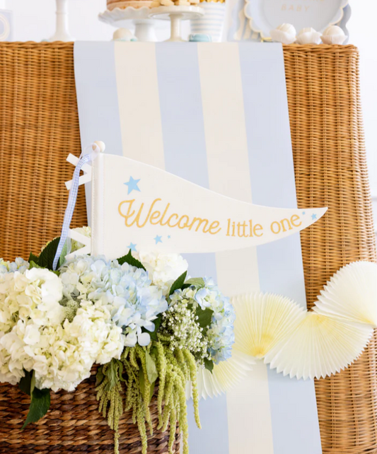 Blue Striped Table Runner