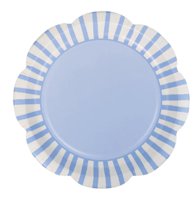 Blue Striped 9" Scallops