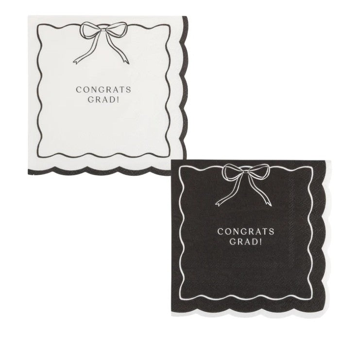 Bow Congrats Cocktail Napkin Set