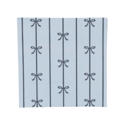 Sky Blue Signature Bow Small Napkins