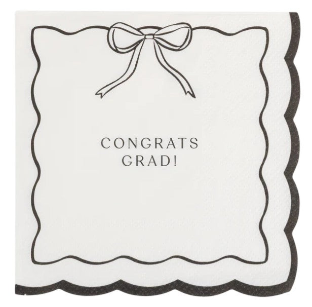 Bow Congrats Cocktail Napkin Set