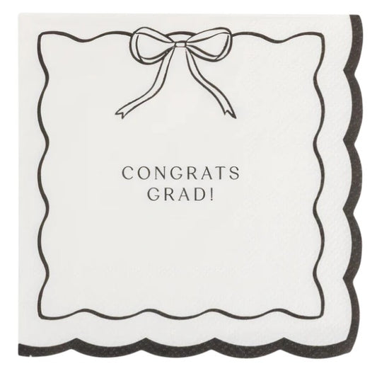 Bow Congrats Cocktail Napkin Set