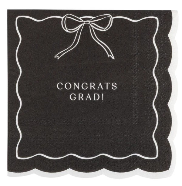 Bow Congrats Cocktail Napkin Set