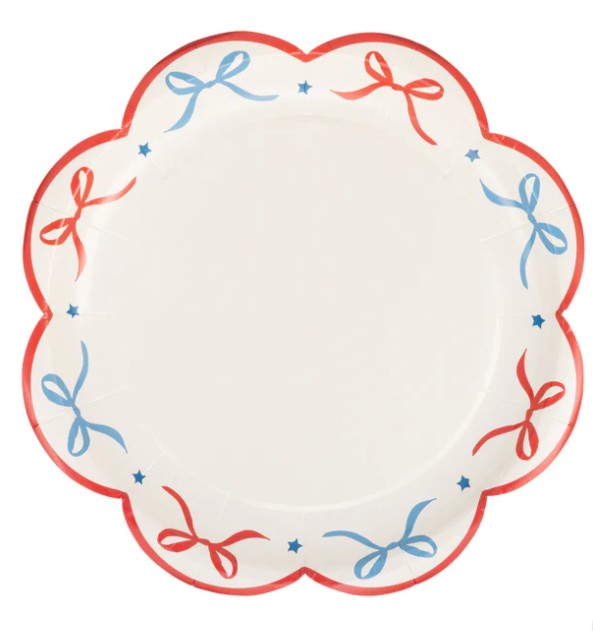 Bow Edge Paper Plate - 8"