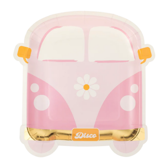 Disco Daisy Van Shaped Paper Plate