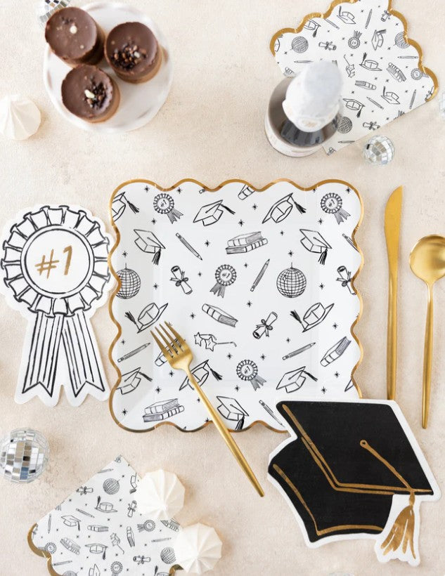 Grad Hat Shaped Napkin Cocktail