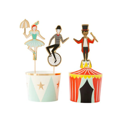 Carnival Baking Cups With Cupcake Picks