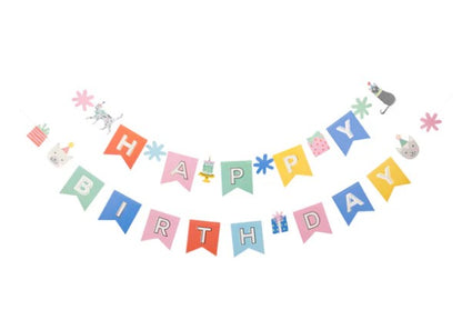 Happy Birthday Banner - Cat