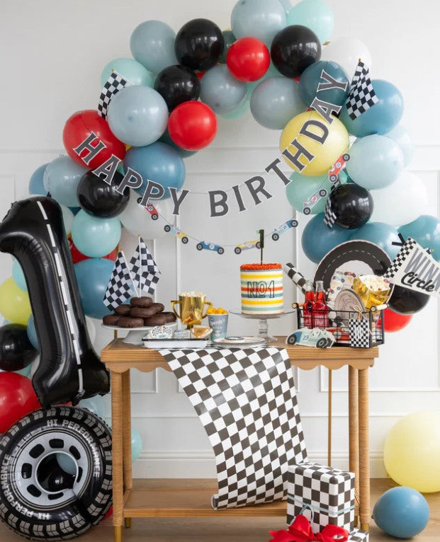 Miles per Hour - Checkered Flag Table Runner