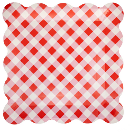 Cherries Gingham Plate