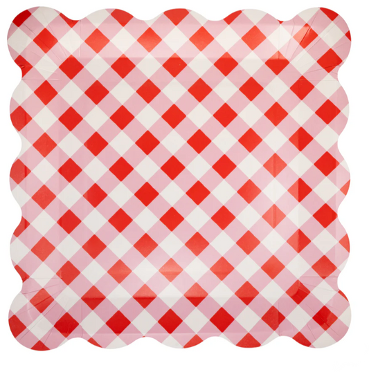 Cherries Gingham Plate