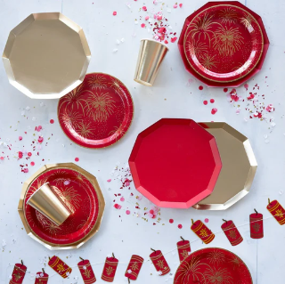 Cherry Red Signature Large Plates