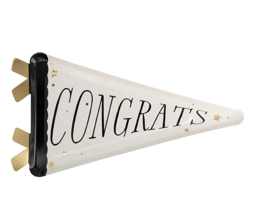 Congrats Pennant Paper Plate