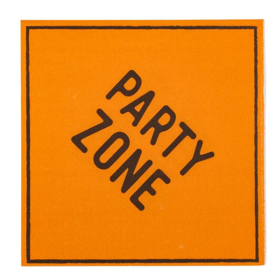 Construction Sign Paper Cocktail Napkin