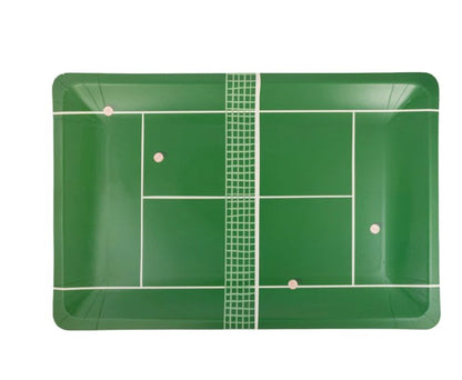 Tennis Court Paper Plate