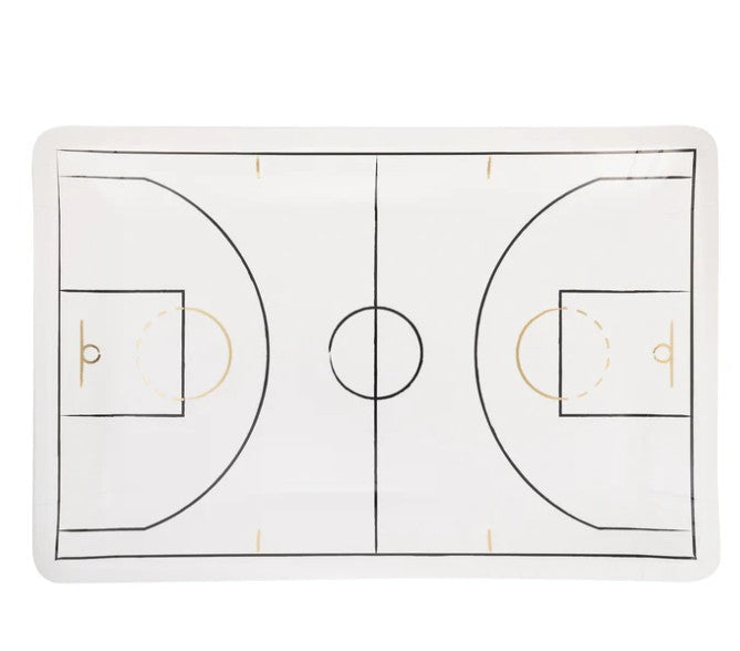 Basketball Court Shaped Paper Plate