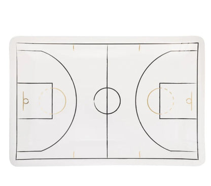 Basketball Court Shaped Paper Plate