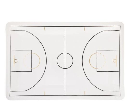 Basketball Court Shaped Paper Plate