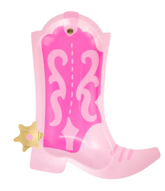 Cowgirl Pink Boot Shaped Plate