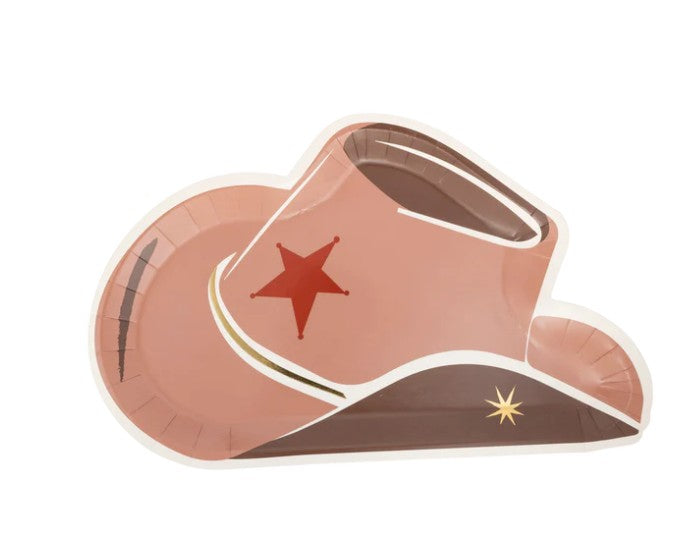 Cowboy Tan Hat Paper Plate