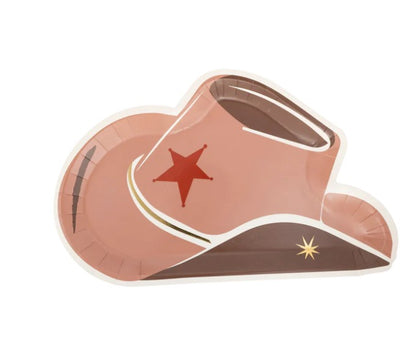 Cowboy Tan Hat Paper Plate
