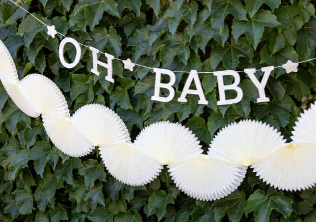 Cream Tissue Bunting Banner